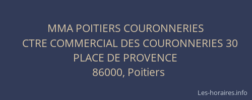MMA POITIERS COURONNERIES