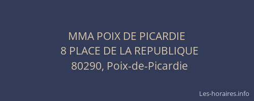 MMA POIX DE PICARDIE