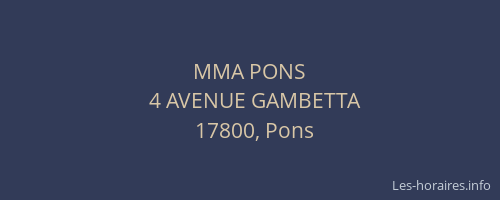 MMA PONS
