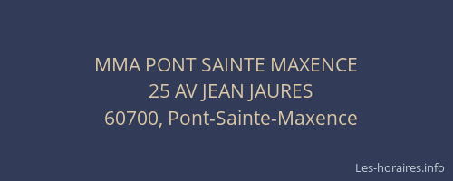 MMA PONT SAINTE MAXENCE