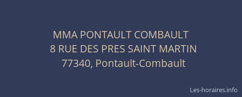 MMA PONTAULT COMBAULT