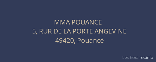 MMA POUANCE