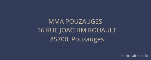 MMA POUZAUGES