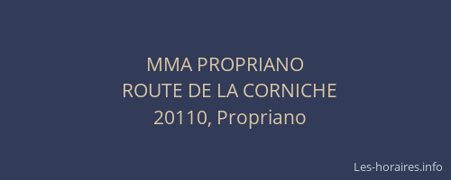 MMA PROPRIANO