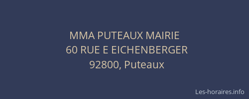 MMA PUTEAUX MAIRIE