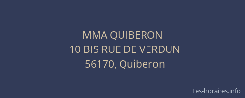MMA QUIBERON