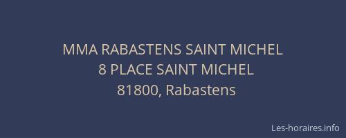 MMA RABASTENS SAINT MICHEL