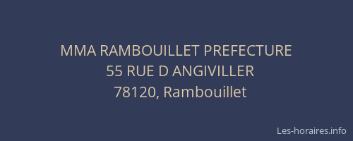 MMA RAMBOUILLET PREFECTURE