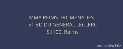 MMA REIMS PROMENADES