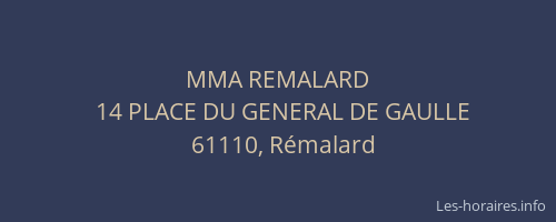 MMA REMALARD