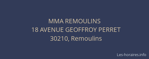 MMA REMOULINS