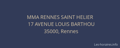 MMA RENNES SAINT HELIER