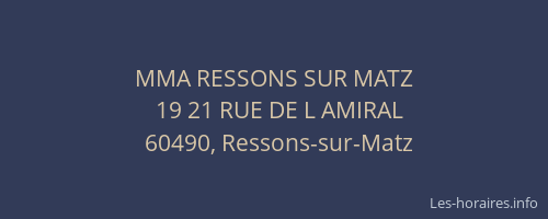 MMA RESSONS SUR MATZ