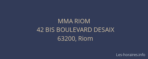 MMA RIOM