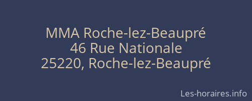 MMA Roche-lez-Beaupré