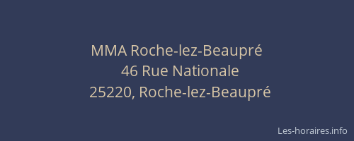 MMA Roche-lez-Beaupré