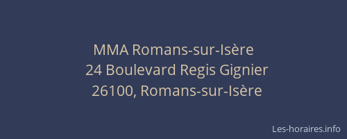 MMA Romans-sur-Isère