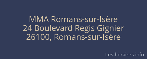 MMA Romans-sur-Isère