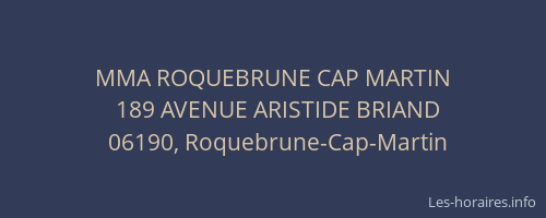 MMA ROQUEBRUNE CAP MARTIN