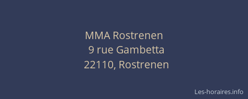 MMA Rostrenen