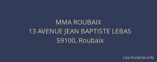 MMA ROUBAIX
