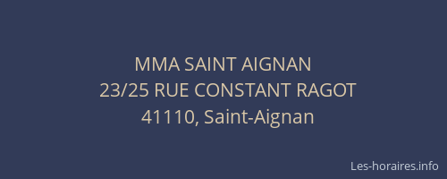 MMA SAINT AIGNAN