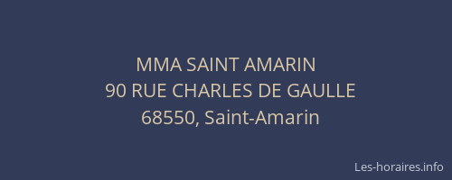 MMA SAINT AMARIN