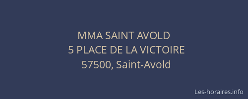 MMA SAINT AVOLD