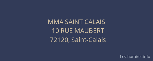 MMA SAINT CALAIS