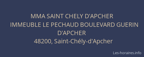 MMA SAINT CHELY D'APCHER