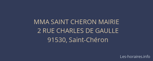 MMA SAINT CHERON MAIRIE