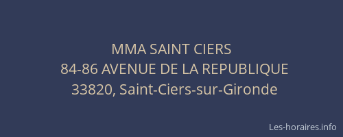 MMA SAINT CIERS