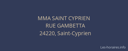 MMA SAINT CYPRIEN