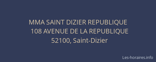 MMA SAINT DIZIER REPUBLIQUE