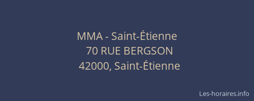 MMA - Saint-Étienne