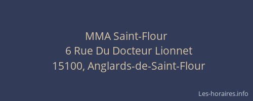 MMA Saint-Flour