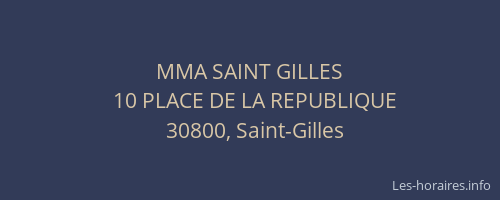 MMA SAINT GILLES