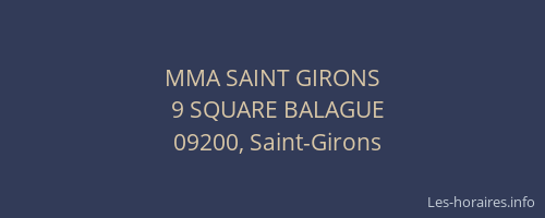 MMA SAINT GIRONS