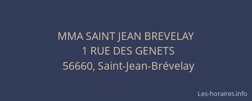 MMA SAINT JEAN BREVELAY