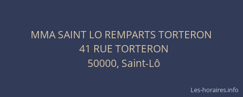 MMA SAINT LO REMPARTS TORTERON