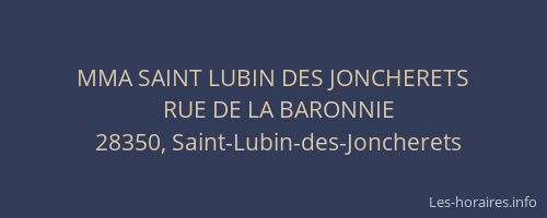 MMA SAINT LUBIN DES JONCHERETS