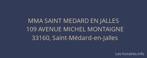 MMA SAINT MEDARD EN JALLES