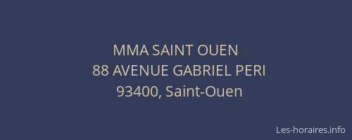 MMA SAINT OUEN