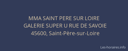 MMA SAINT PERE SUR LOIRE