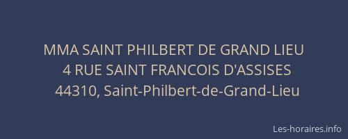 MMA SAINT PHILBERT DE GRAND LIEU