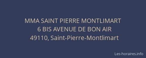 MMA SAINT PIERRE MONTLIMART