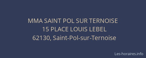 MMA SAINT POL SUR TERNOISE
