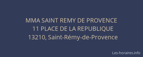 MMA SAINT REMY DE PROVENCE