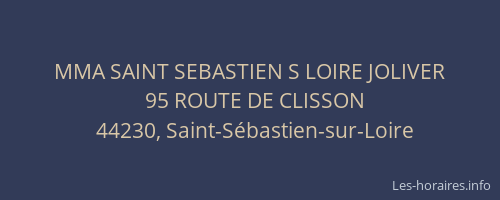 MMA SAINT SEBASTIEN S LOIRE JOLIVER