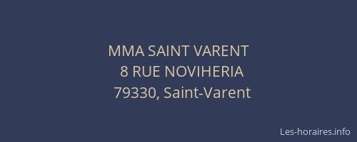 MMA SAINT VARENT